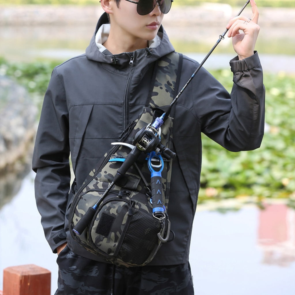 Oasiva Fishing Lures Backpack Hiking Hunting Camping Fishing Gear Shoulder Bag Tackle Storage Bag Lightweight Fishing Chest Bag