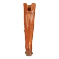 thumbnail image 3 of INC Womens Brown Comfort Studded Karmenn Round Toe Block Heel Zip-Up Leather Riding Boot 7.5, 3 of 4