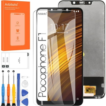 Screen for Xiaomi Mi Pocophone F1 Screen Replacement for Xiaomi Pocophone F1 LCD Screen M1805E10A,Poco F1 Touch Display Digitizer Assembly Repair Parts(Black)