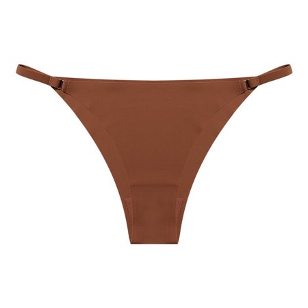 

NECHOLOGY Women’s Seamless Bikini Panties Soft Stretch Invisibles Briefs No Show Womens Underwear Bikini Seamless Microfiber Underpants Coffee Small