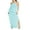 Blue, variant on Gupgi Women Ruffles Strapless Dress Layered Sheer Split Long Dress Mesh Ruched Bodycon Dresses