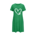 thumbnail image 4 of Rbaofujie Pyjama pour Femmes, Chemise de Nuit Courte Surdimensionnée pour Femmes, Robe Imprimée à Col Rond et Manches Courtes, Pyjama de Noël pour la Famille, 4 of 4