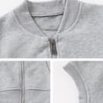 thumbnail image 4 of Kids Boys Girls Zip Up Sweatshirt Vest Sleeveless Baseball Collar Gilet Toddler Sports Waistcoat Light Fleece Lined Outerwear, 4 of 8