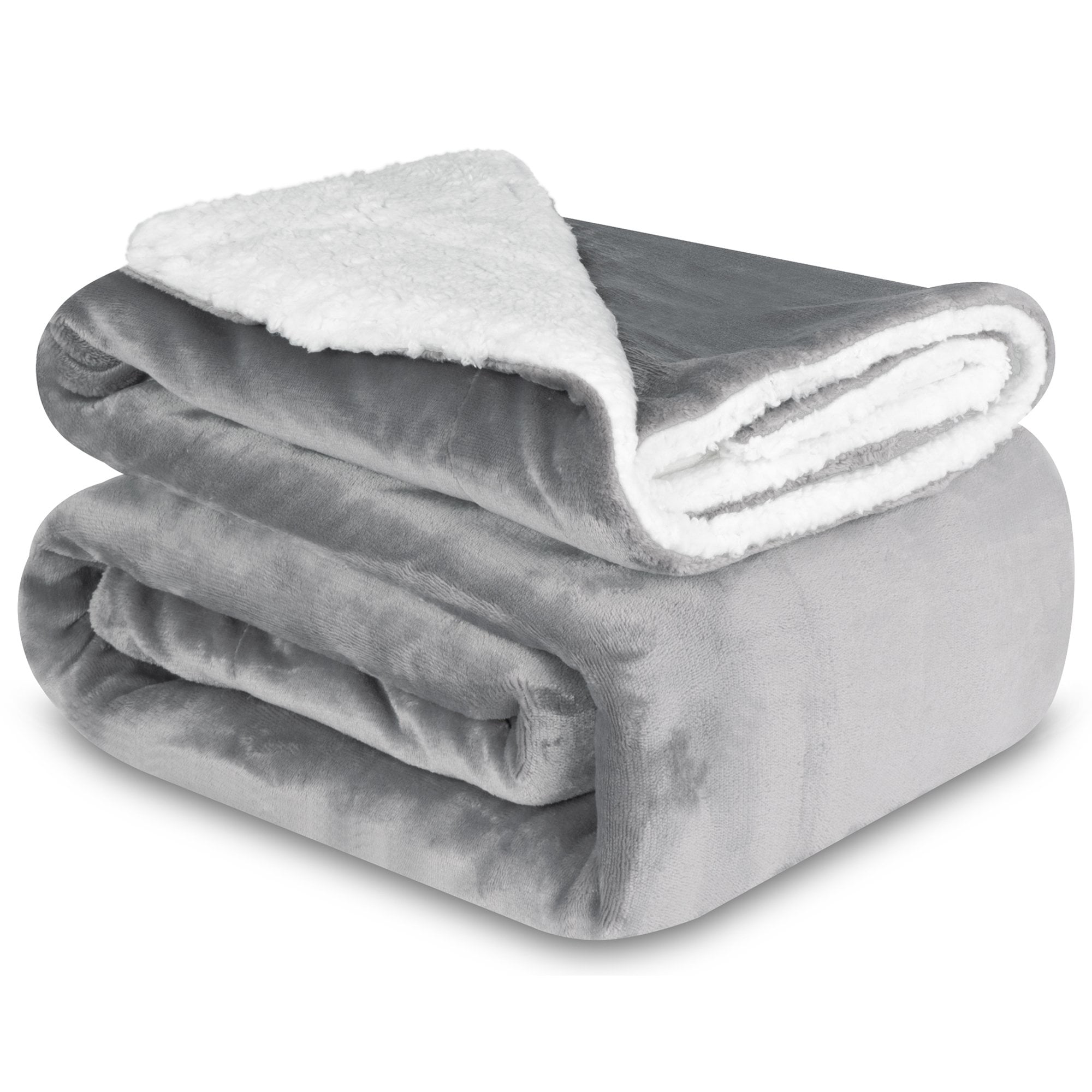 Glamvie Home Fleece/Sherpa Blanket Reversible Twin Fleece Blanket 60in ...