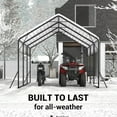 thumbnail image 5 of Riedhoff Metal Carport Shed 13' x 16' x 11' , Steel Heavy Duty Carport, 500 Lbs, Gray, 5 of 7