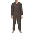 thumbnail image 3 of Fotbe Dinosaur Pijama de Hombre con Estampado de Manga Larga, Conjunto de 2 Piezas, Ropa de Dormir Suave y Cómoda con Bolsillos-XX-Large, 3 of 7