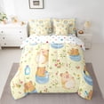 thumbnail image 2 of Castle Fairy Cartoon Guinea Pig Bedding Comforter Set,Floral Animal Queen Bedding Sets, 2 of 8