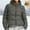 Gray, variant on Dxzfnsa Womens Winter Hooded Jackets Long Sleeve Full Zip Puffer Jackets with Pockets Casual Solid Color Hooded Coats