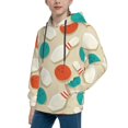 thumbnail image 2 of Fotbe Vintage Bowling Pattern Youth Pullover Hooded Sweatshirt, Boys Hoodie, Kangaroo Pocket Hoodie for Kids Girls -Small, 2 of 6