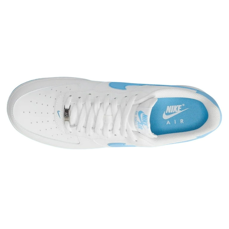 Men's Nike Air Force 1 '07 White/Aquarius Blue-White (FQ4296