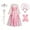 Long sleeve + Accessories, variant on KAWELL Good Witch Glinda Costume Pink Princess Dress for Kids Halloween Costumes Witch Dress with Star Crown Wand Gloves