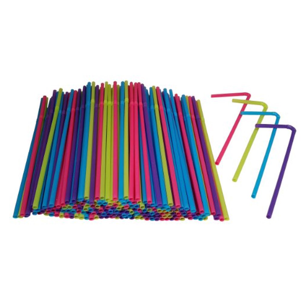 Hanamal Colored Disposable Flexible Drinking Straws (450pcs) Walmart