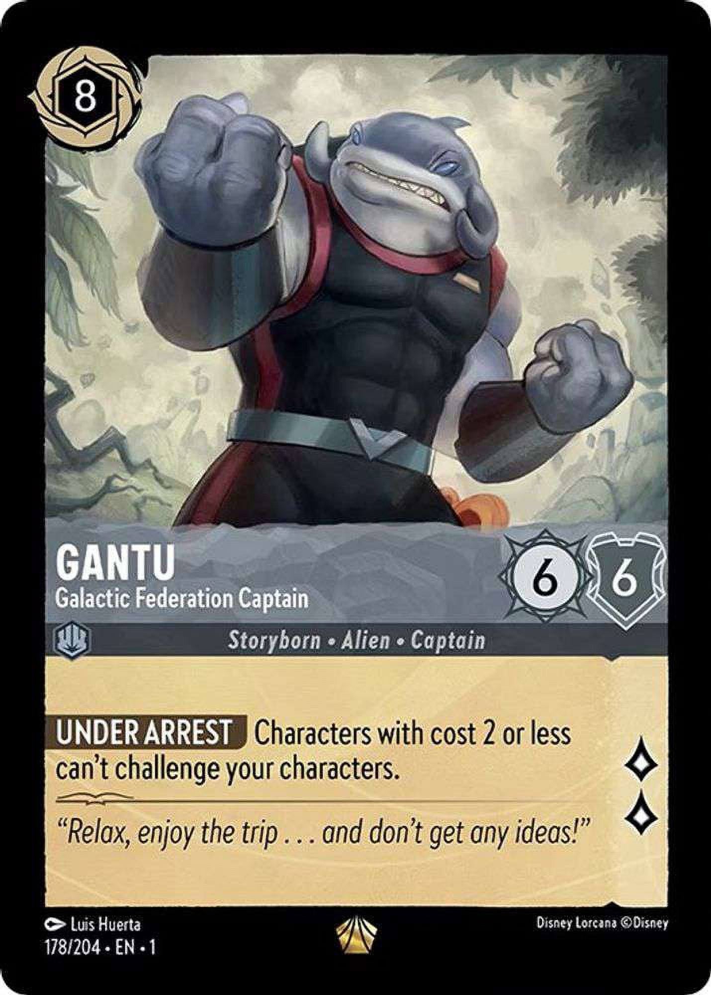 Disney Lorcana The First Chapter Legendary Gantu - Galactic Federation Captain #178