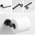 thumbnail image 5 of Accesorios de baño negros mate, portarrollos de baño/toallero/gancho montado en la pared, 3 piezas, 5 of 5