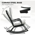 thumbnail image 5 of Grand Patio Windsor 3-Piece Outdoor Steel Bistro Sets with Gray Cushions, Black, 5 of 7