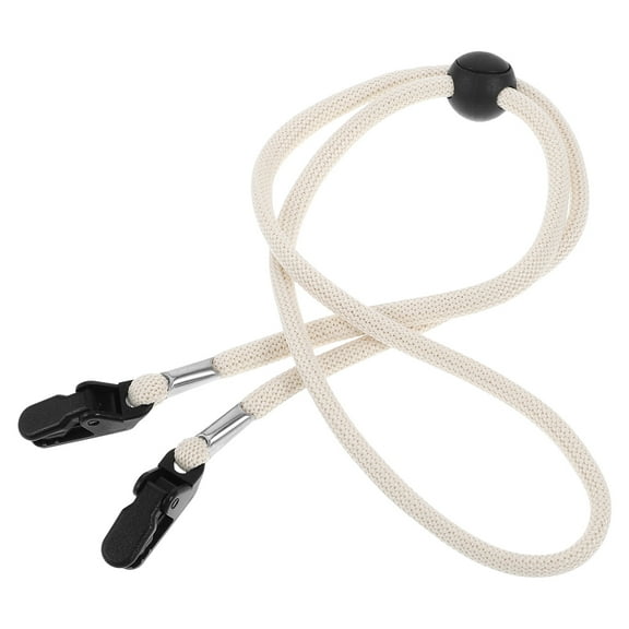 Beaupretty Comfortable Adjustable Hat Chin Cord Strap Beige Windproof Clip for Travel