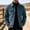Navy, variant on MexChoioe Mens Fall Casual Suede Trucker Jacket Lapel Collar Snap Button Design Multi Pockets Loose Cut Daily Coat for Mens