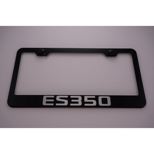 Lexus ES350 Black License Plate Frame with Caps, By None