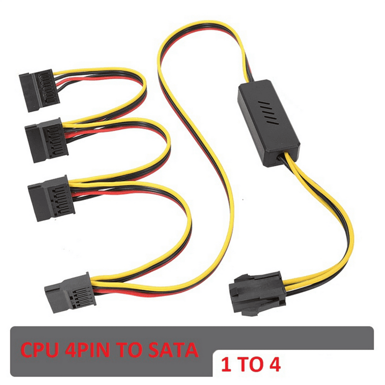 Motherboard CPU 4-Pin to Hard Drive Cable 4PIN Power Supply 12V