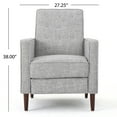 thumbnail image 4 of Mason Mid Century Modern Tufted Pushback Recliners, Set of 2, Light Gray Tweed and Dark Espresso, 4 of 11