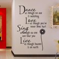 thumbnail image 3 of Pegatinas para pared de baile Love Sing Live, pegatinas para pared de vinilo extraíbles, decoración artística para sala de estar en casa Afortunado Sencillez, 3 of 5