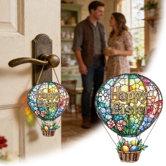 Hot Air Balloon Solar Pendant With Flickering Flame Solar Hot Air Balloon Acrylic Outdoor Hanging For Garden Patio Porch Yard Party Hangs Home Decor