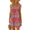 thumbnail image 2 of Pompotops Robe de Plage pour Femmes Bikini Vêtements de Plage Décontractés Vacances Courtes Été Robes Dos Nu, 2 of 5