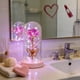 thumbnail image 5 of Luz Nocturna De Plástico 1Pcs 9.05x4.52" Preserved Rose Night Light with Butterfly and Starry Sky Glass Dome Pink Plastic LED Glowing Crystal Flower for Valentine's Day Birthday Gift JASKFLY, 5 of 8