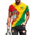 thumbnail image 4 of Personalized Guyana 3D Guyana Flag Shirt - Unisex Adults - Green - Short Sleeves - 5X-Small-Large (XL), 4 of 6