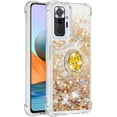 thumbnail image 3 of Case for Xiaomi Redmi Note 10 Pro/Note 10 Pro Max with Creativity Clear Quicksand Glitter Flowing Floating Soft w/Stand Bling Diamond Sparkle Phone Cover for Redmi Note 10 Pro  Golden, 3 of 14