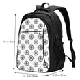 thumbnail image 5 of Balery Retro Compass Print USB Charging Backpack for Men and Women - Water-Resistant, Anti-Theft Laptop Backpack with USB Port for Travel, Work, School, and College, 5 of 7