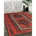 thumbnail image 2 of Ahgly Company Indoor Rectangle Traditional Chestnut Brown Persian Area Rugs, 2' x 5', 2 of 6