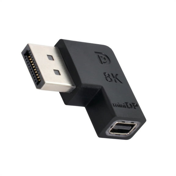 FVH Angled DisplayPort 1.4 Male to Mini DP Female 8K 60hz Adapter Ultra-HD UHD 4K 144hz 7680*4320 for Video PC Laptop Monitor
