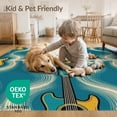 thumbnail image 4 of ODIKA 5'x7' Washable Area Rug Non-Slip, Low Pile, Stain Resistant Personalized Record Album Sleeve Abstract Soundwave Cassette for Guest Room, Lounge, Apartment, 4 of 7