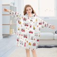 thumbnail image 5 of Wearable Blanket with Sleeves and Pocket Oversized Hooded Sweatshirt 3-14 YR Red Fiery Awesome Patterns S, 5 of 7