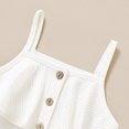 thumbnail image 5 of Baby Long Jumpsuits Summer Toddler Baby Girls Sleeveless Solid Ruffles Suspender Romper Jumpsuit New Casual Winter Jumpsuits White 3-4T, 5 of 8