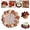 Orange, variant on ABPETE Crochet Flower Placemat,Round Handmade Table Mat with 3D Rose Border, Decorative Floral Doily for Dining Table, Coffee Table, Kitchen and Home Decor(1 Pc,Orange)