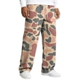 thumbnail image 2 of Dresfit Mens Baggy Pants Camo Wide Leg Sweatpants 2026 Textured Drawstring Waffle Knit Slacks Spring Lounge Elastic Waist Solid Pant with Pockets Watermelon Red 2XL, 2 of 7