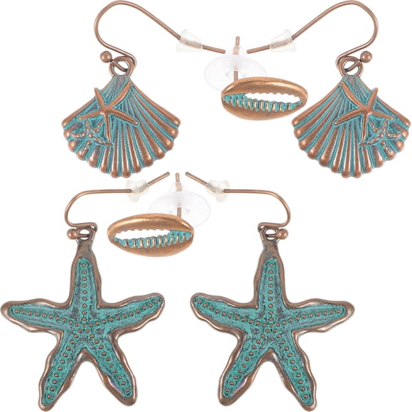 Moluckfu 3Pares Pendientes Chic Para Mujer Con De Para Y Celebraciones