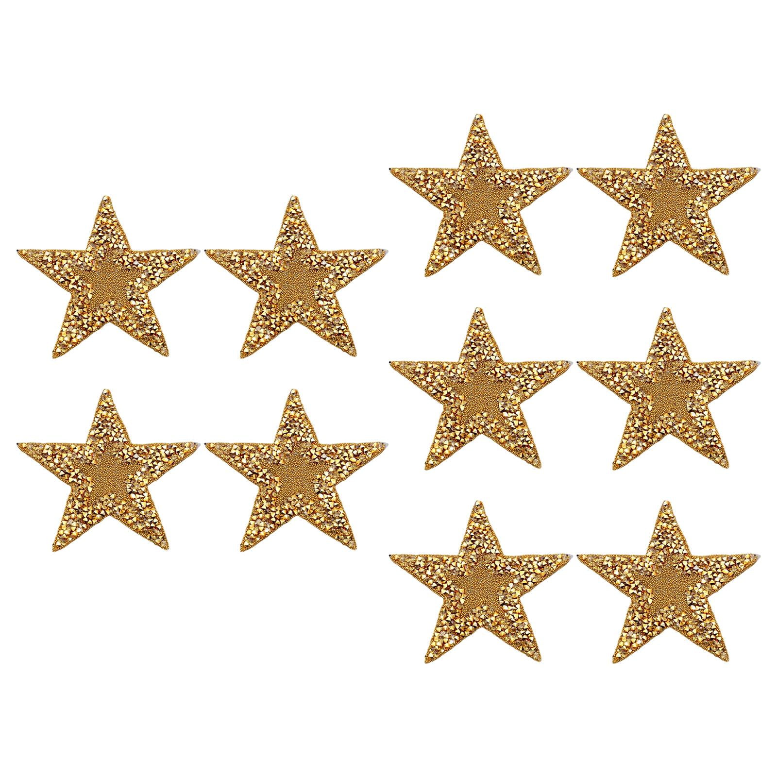 1pc Self-adhesive Rhinestone Star Patches for Clothing Iron on Clothes  Backpacks Jeans Jacket Small Badges Stripes Sticker DIY
