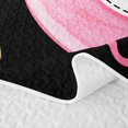 thumbnail image 5 of Castle Fairy Vintage Billiards Twin Quilt Set,Leopard Print Billiards Twin Coverlet Set,Pink Brown Black, 5 of 7