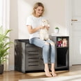 thumbnail image 1 of AKDSteel Meuble Cache-Litière pour Chat, Armoire Cache-Litière Cachée avec Tapis à Griffer et Couche de Rangement, Maisonnette Intérieure Style Ferme pour Chat pour Couloir et Chambre, 1 of 7