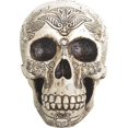 thumbnail image 3 of Ancient Egypt Human Skull Etched with Egyptian Symbols Figurine Skeleton New, 3 of 3