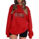 thumbnail image 1 of Gibobby Sudaderas para Mujer Sudadera de Forro Polar Sudadera para mujer(Rojo,XG), 1 of 3