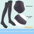 thumbnail image 6 of Lovely Annie Women's 3 Pairs Over Knee High Thigh High Cotton Socks Size 6-9 A1023, 6 of 9