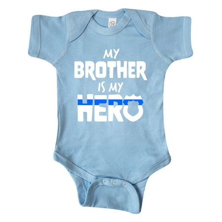

Inktastic My Brother is my Hero Police Officer Family Gift Baby Boy or Baby Girl Bodysuit