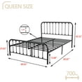 thumbnail image 6 of alazyhome Sturdy Metal Platform Queen Bed Frame, Easy Assembly, Black, 6 of 6