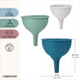 thumbnail image 5 of Farberware Soft Grips Silicone Kitchen Funnel Set, Blue, Sage and Gray - 3 Pieces, 5 of 10