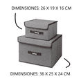 thumbnail image 4 of Cajas Organizadoras 4 Units De Tela Plegable C/ Tap Topon Belug Gris, 4 of 4