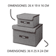 thumbnail image 4 of Cajas Organizadoras 4 Units De Tela Plegable C/ Tap Topon Belug Gris, 4 of 4